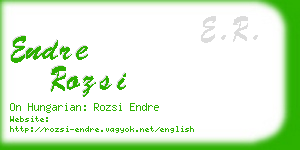 endre rozsi business card
